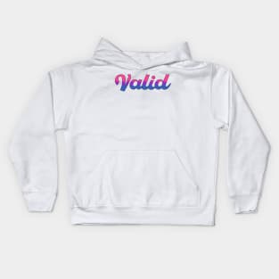 Valid bisexual flag watercolour Kids Hoodie